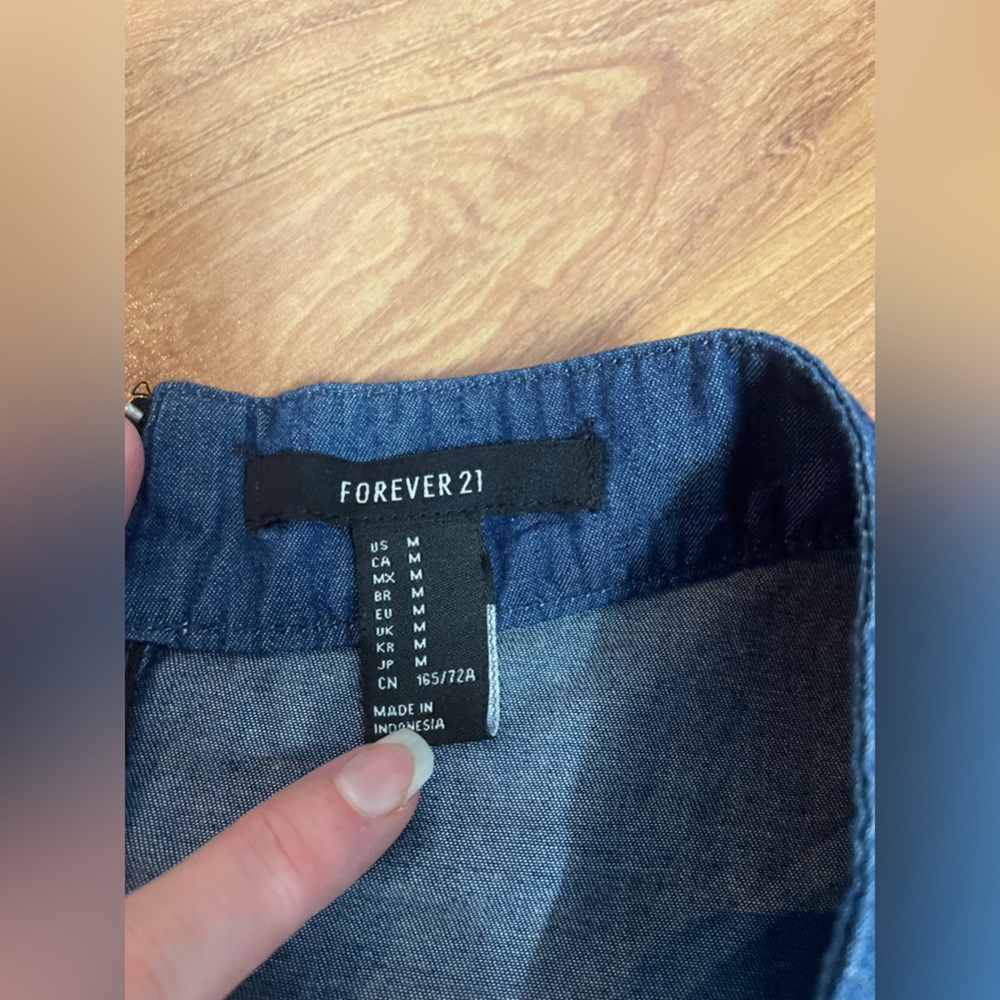 Forever 21 Jean Skater Skirt - Picture 5 of 5